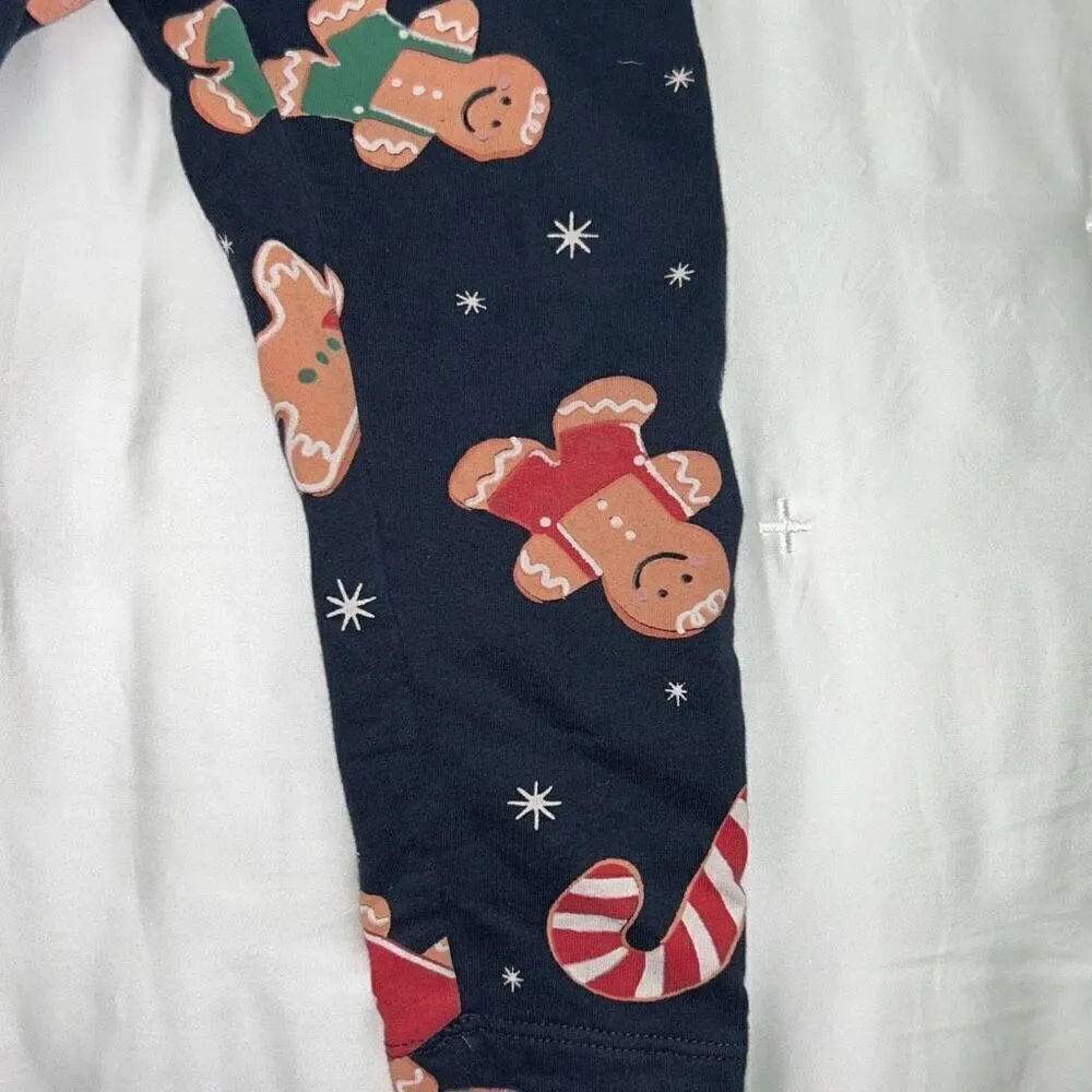 Lindex kids gingerbread candy cane Christmas pajamas outfit sz 2t